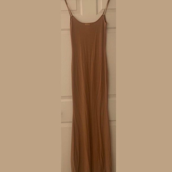 SKIMS Long Slip Dress in Nude - Picture 2 of 8